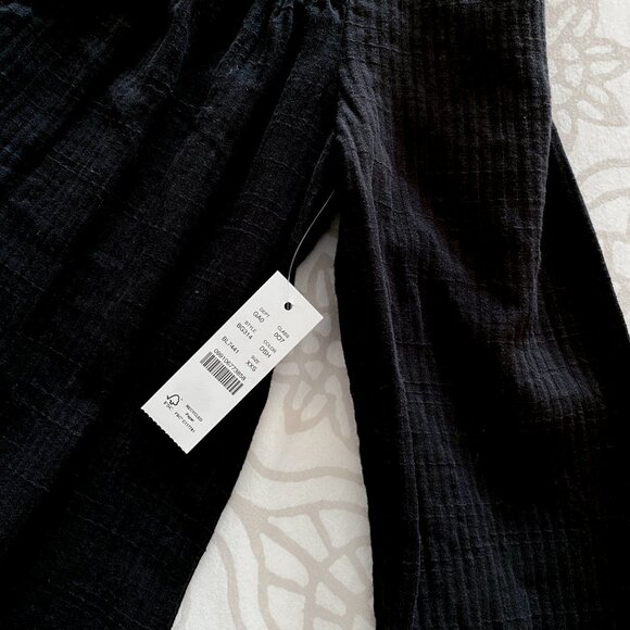 NWT J.Crew Long Sleeve Soft Gauze Garden Top - Black | XS - Picture 6 of 7